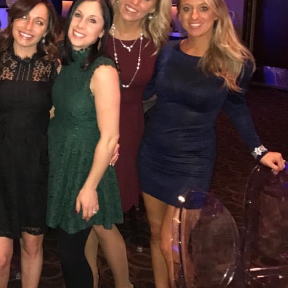 Sparkly blue long sleeved dress - Picture 4 of 6